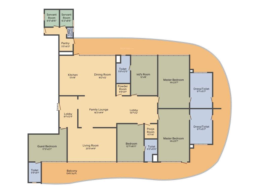 Mahagun Marvella (5BHK+5T (6,000 sq ft) + Servant Room 6000 sq ft)