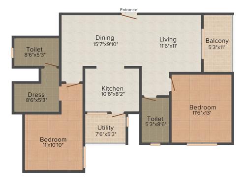 Sobha Santorini At City (2BHK+2T (1,340 sq ft) 1340 sq ft) Sobha Santorini At City (2BHK+2T (1,340 sq ft) 1340 sq ft)