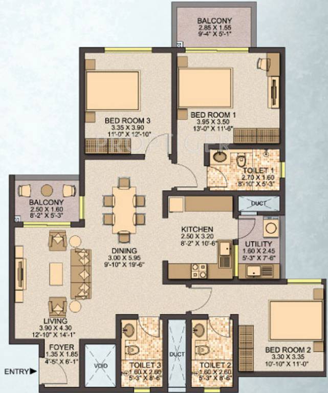 Sobha Santorini At City (3BHK+3T (1,740 sq ft) 1740 sq ft) Sobha Santorini At City (3BHK+3T (1,740 sq ft) 1740 sq ft)