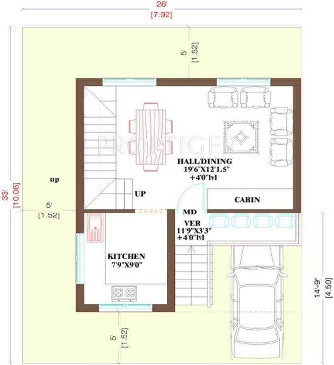 Green Shakthi (2BHK+2T (1,175 sq ft) 1175 sq ft)