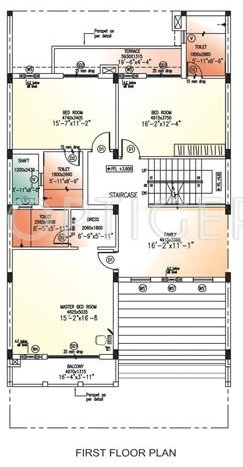 golf link villas Floor Plan First Floor Plan