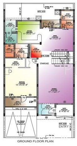 golf link villas Floor Plan Ground Floor Plan