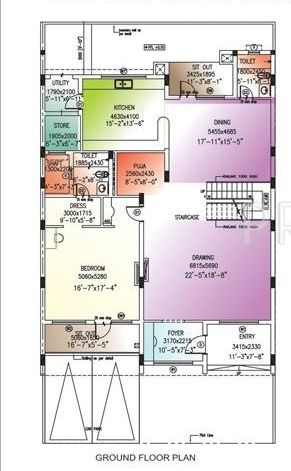 golf link villas Floor Plan Ground Floor Plan
