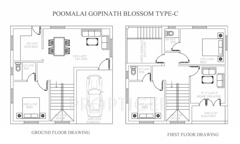 Poomalai Gopinath Blossom (3BHK+3T (1,475 sq ft) 1475 sq ft)