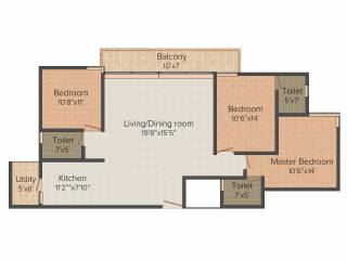 Niranjan Tridha (3BHK+3T (1,623 sq ft) + Pooja Room 1623 sq ft) Niranjan Tridha (3BHK+3T (1,623 sq ft) + Pooja Room 1623 sq ft)
