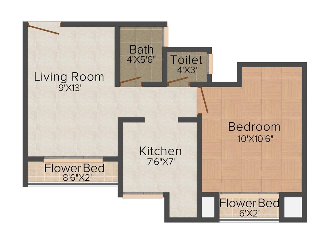 Squarefeet Grace Square (1BHK+1T (560 sq ft) 560 sq ft)