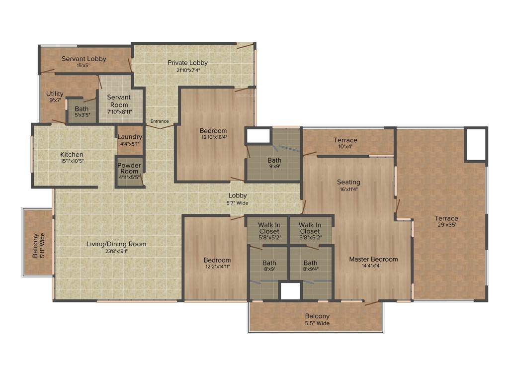 Pioneer Araya (3BHK+3T (3,858 sq ft) 3858 sq ft)