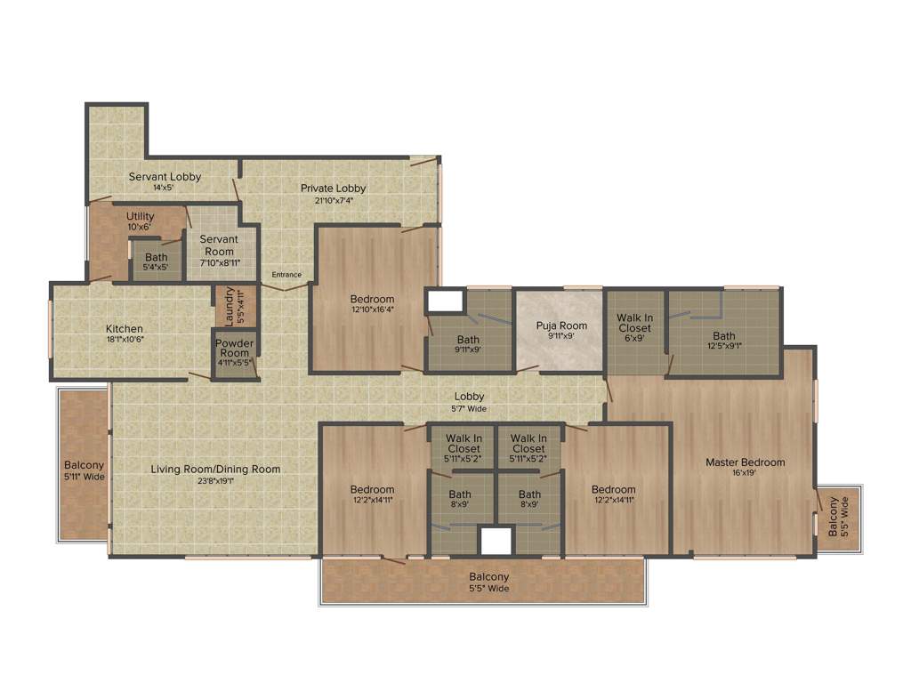 Pioneer Araya (4BHK+4T (4,279 sq ft) 4279 sq ft)