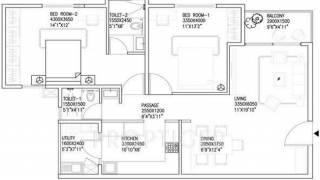 Nandhini Prakruthi Solitaire (2BHK+2T (1,250 sq ft) 1250 sq ft)