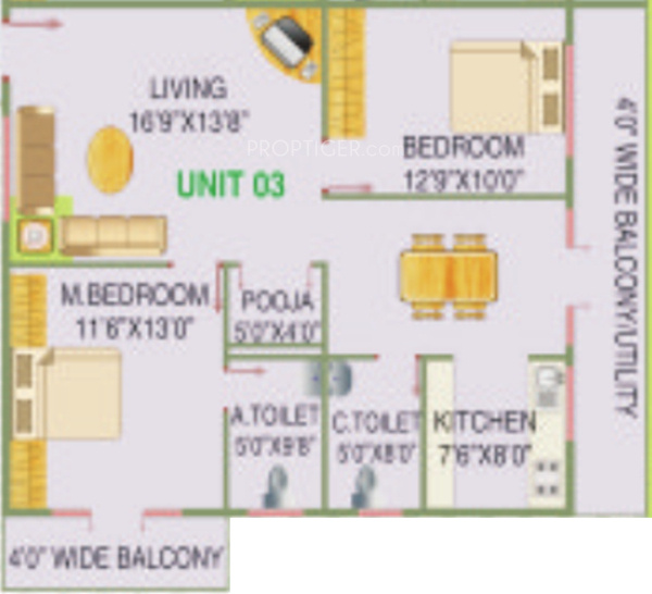 Elegant Orchid (2BHK+2T (1,286 sq ft) Pooja Room 1286 sq ft) Elegant Orchid (2BHK+2T (1,286 sq ft) Pooja Room 1286 sq ft)