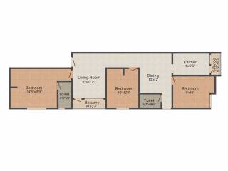 Vinoth Venera (3BHK+2T (1,265 sq ft) 1265 sq ft)