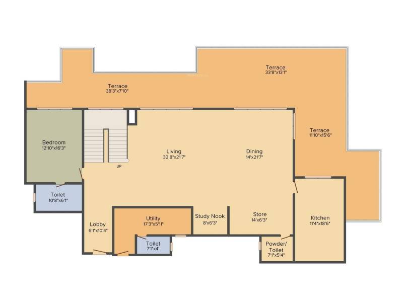 DLF The Crest (5BHK+7T (6,221 sq ft)   Study Room 6221 sq ft)