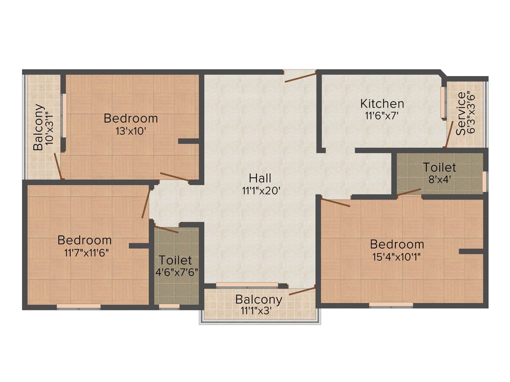 Vinoth Vanhi (3BHK+2T (1,255 sq ft) 1255 sq ft)
