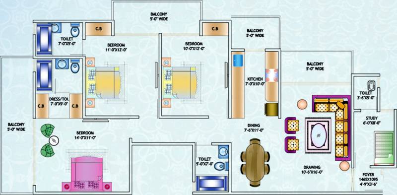 Nirala Estate (3BHK+4T (1,760 sq ft) Study Room 1760 sq ft) Nirala Estate (3BHK+4T (1,760 sq ft) Study Room 1760 sq ft)