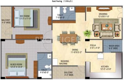 Sanaathana Chamanti (2BHK+2T (1,288 sq ft) 1288 sq ft)