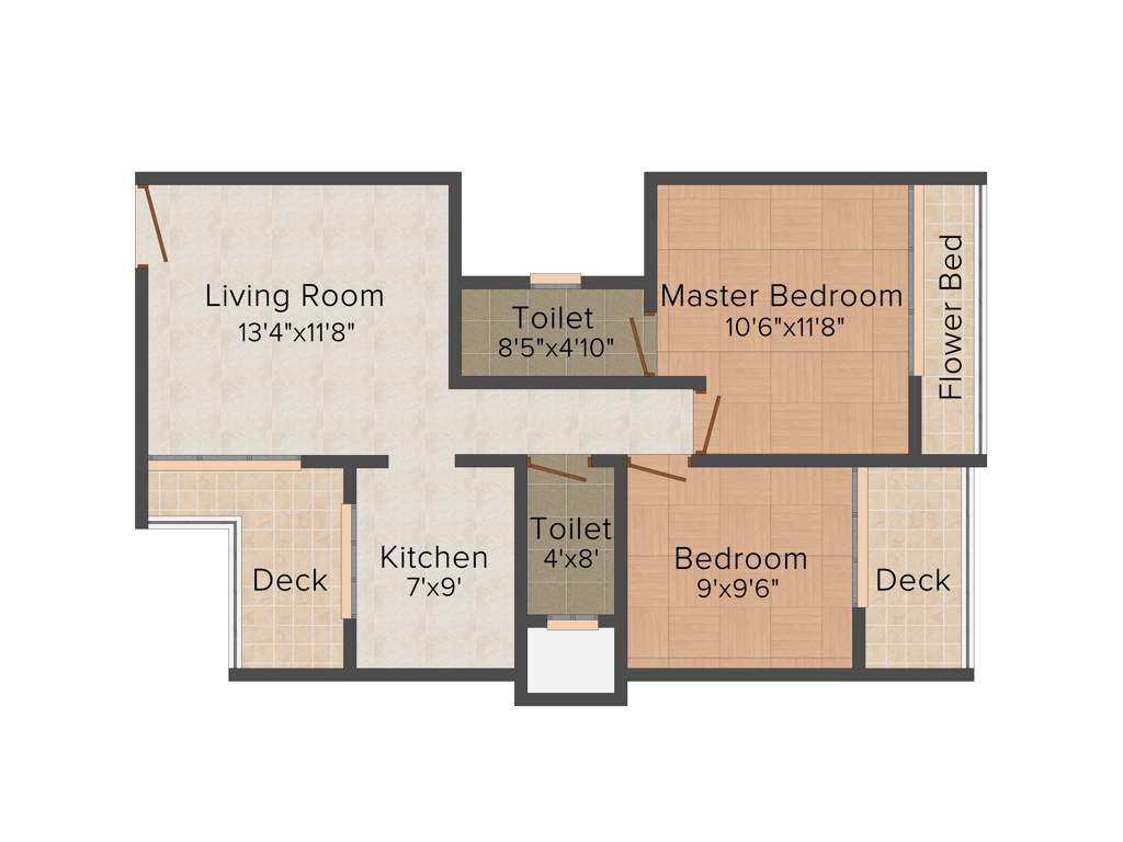 Radhe Krishna Apartment (2BHK+2T (1,050 sq ft) 1050 sq ft)