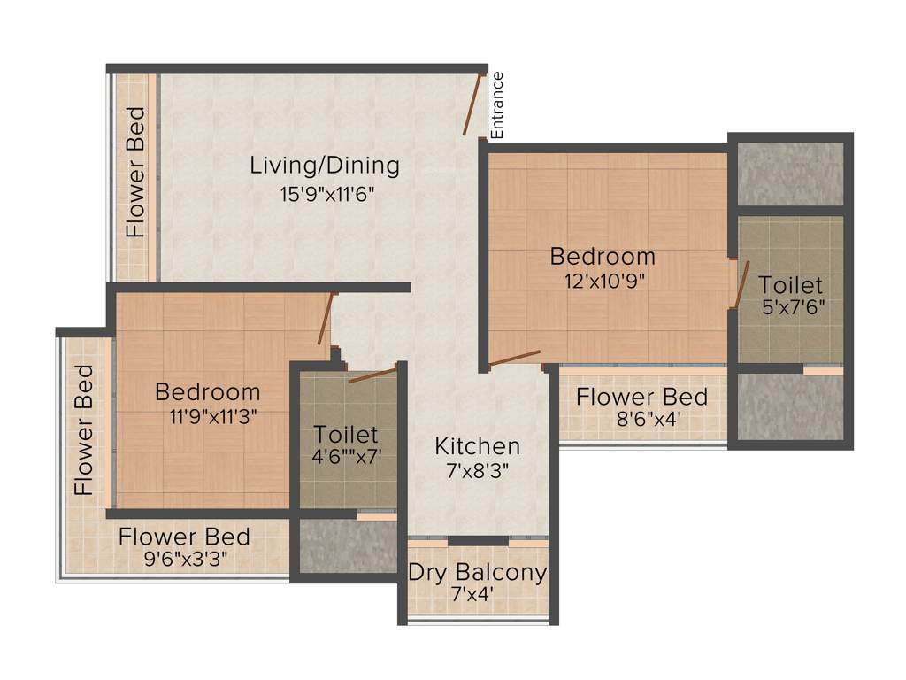 Bharat Park Vistas (2BHK+2T (635 sq ft) 0 sq ft)