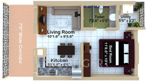 Jain Sukhshanthi (1BHK+1T (600 sq ft) 600 sq ft)