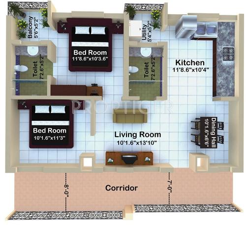 Jain Sukhshanthi (2BHK+2T (1,200 sq ft) 1200 sq ft)