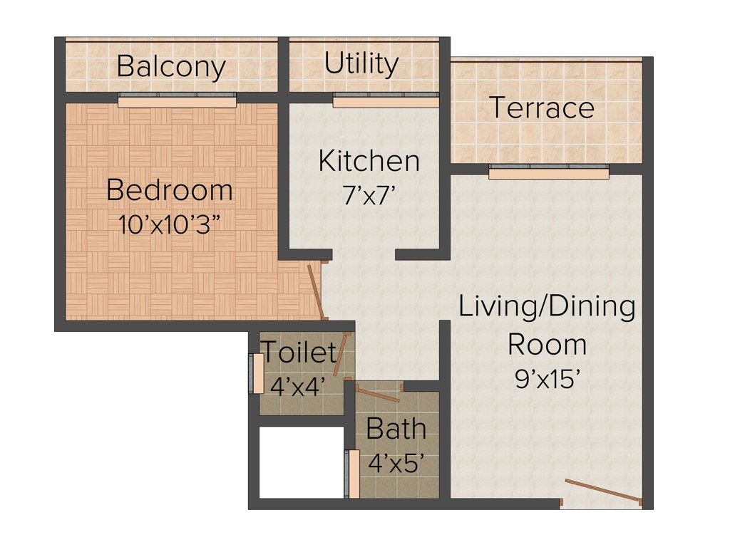 Sejal Suyash Pride (1BHK+1T (690 sq ft) 690 sq ft)