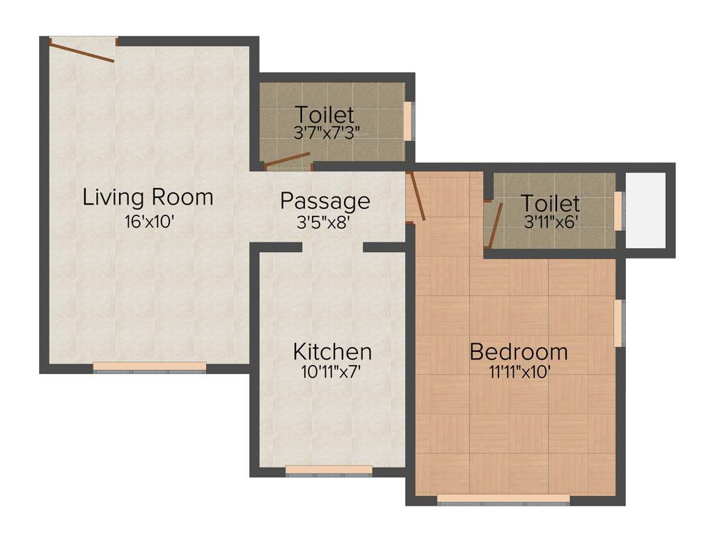 Royal Sapphire (1BHK+2T (750 sq ft) 750 sq ft)