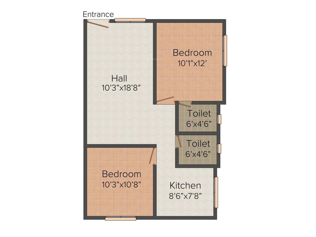 Antony Mon Reve (2BHK+2T (792 sq ft) 792 sq ft)