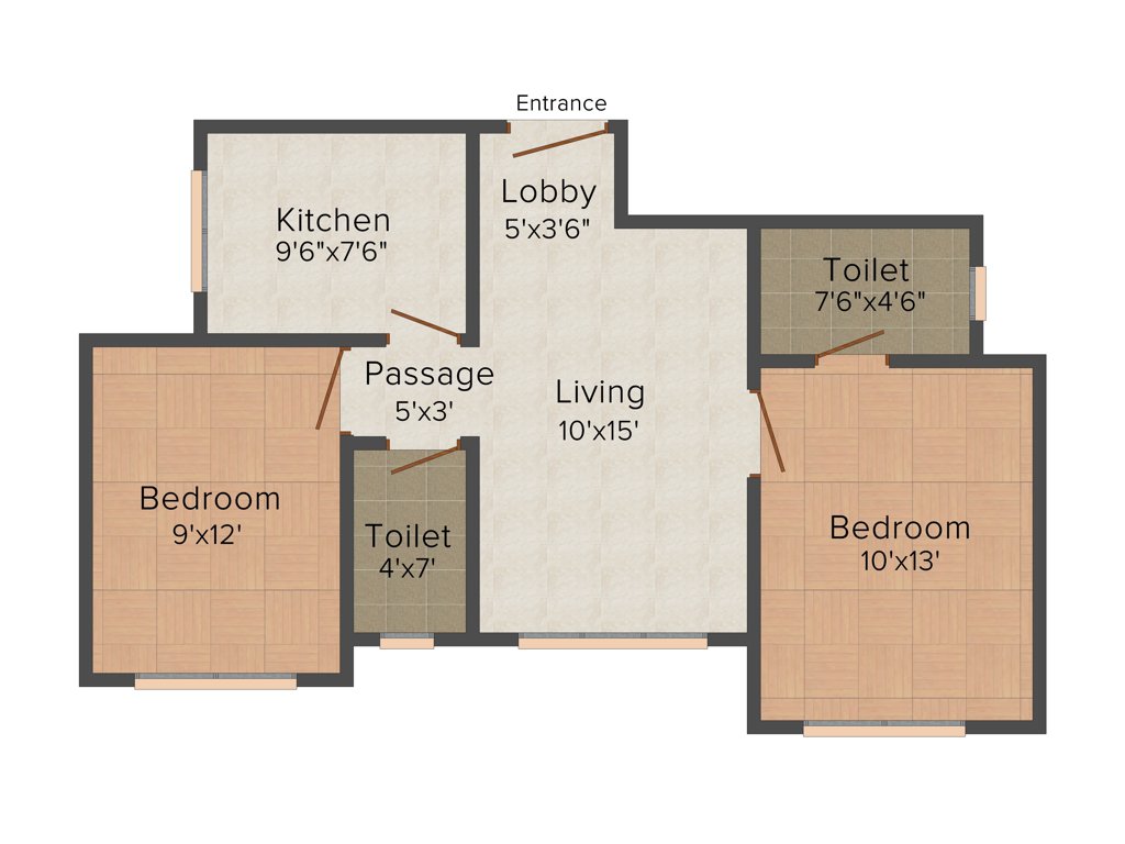 Neumec Niwara (2BHK+2T (560 sq ft) 560 sq ft)