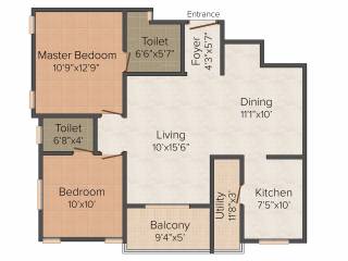 Antony Villeta (2BHK+2T (1,080 sq ft) 1080 sq ft)