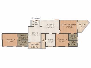 Antony Villeta (3BHK+3T (1,413 sq ft) 1413 sq ft)