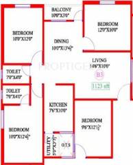Antony Trend (3BHK+2T (1,123 sq ft) 1123 sq ft) Antony Trend (3BHK+2T (1,123 sq ft) 1123 sq ft)