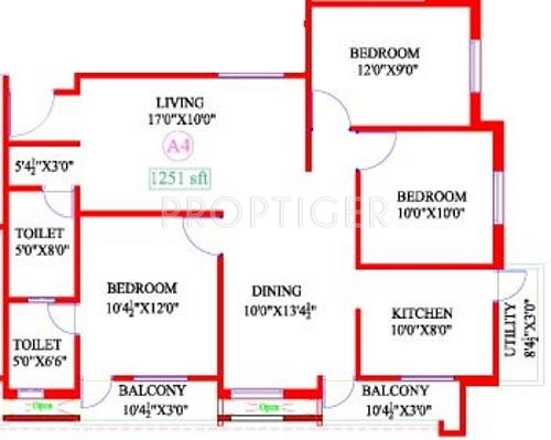 Antony Trend (3BHK+2T (1,251 sq ft) 1251 sq ft) Antony Trend (3BHK+2T (1,251 sq ft) 1251 sq ft)