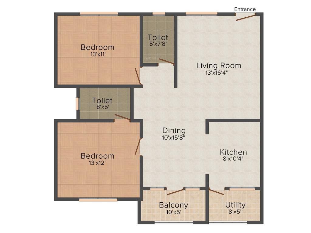 First Lotus Palace (2BHK+2T (1,215 sq ft) 1215 sq ft)