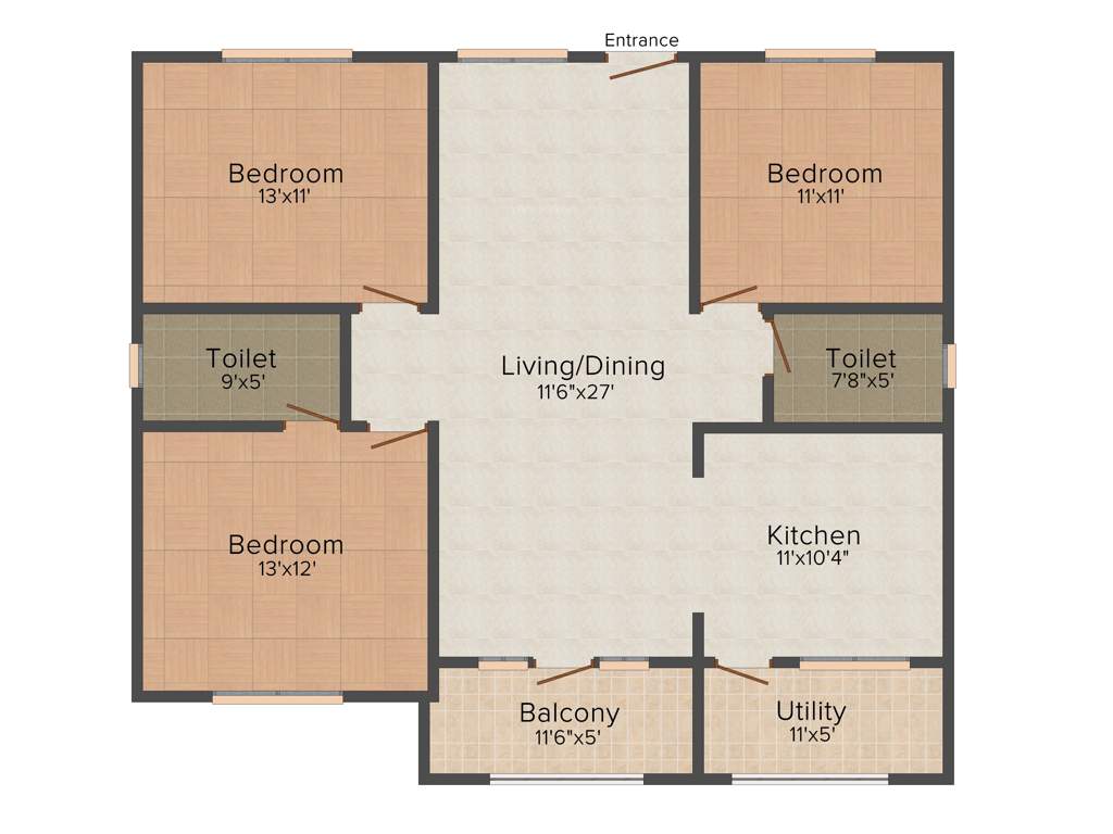 First Lotus Palace (3BHK+3T (1,420 sq ft) 1420 sq ft)