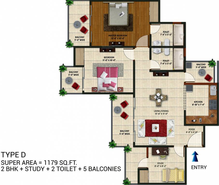 Amaatra Homes (2BHK+2T (1,179 sq ft) Study Room 1179 sq ft) Amaatra Homes (2BHK+2T (1,179 sq ft) Study Room 1179 sq ft)