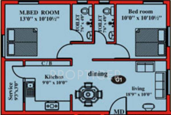 Mehta Prachi (2BHK+2T (891 sq ft) 891 sq ft)