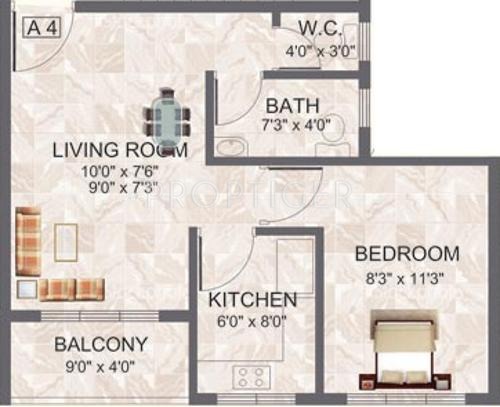Tirupati Kalash (1BHK+1T (484 sq ft) 484 sq ft)
