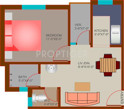 Jaguar Aryan Apartment (1BHK+1T (610 sq ft) 610 sq ft) Jaguar Aryan Apartment (1BHK+1T (610 sq ft) 610 sq ft)
