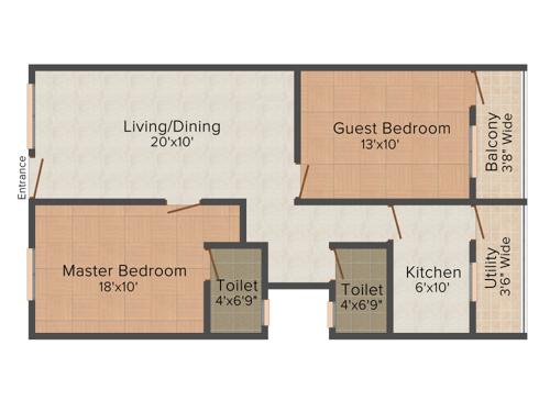 Amigo Sri Sai Supreme (2BHK+2T (1,089 sq ft) 1089 sq ft)