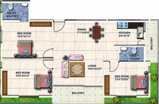 Tirumala Nest (3BHK+2T (1,380 sq ft) 1380 sq ft) Tirumala Nest (3BHK+2T (1,380 sq ft) 1380 sq ft)