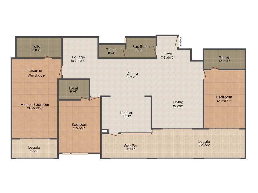 UKN Miraya Rose (3BHK+4T (3,100 sq ft) 3100 sq ft)