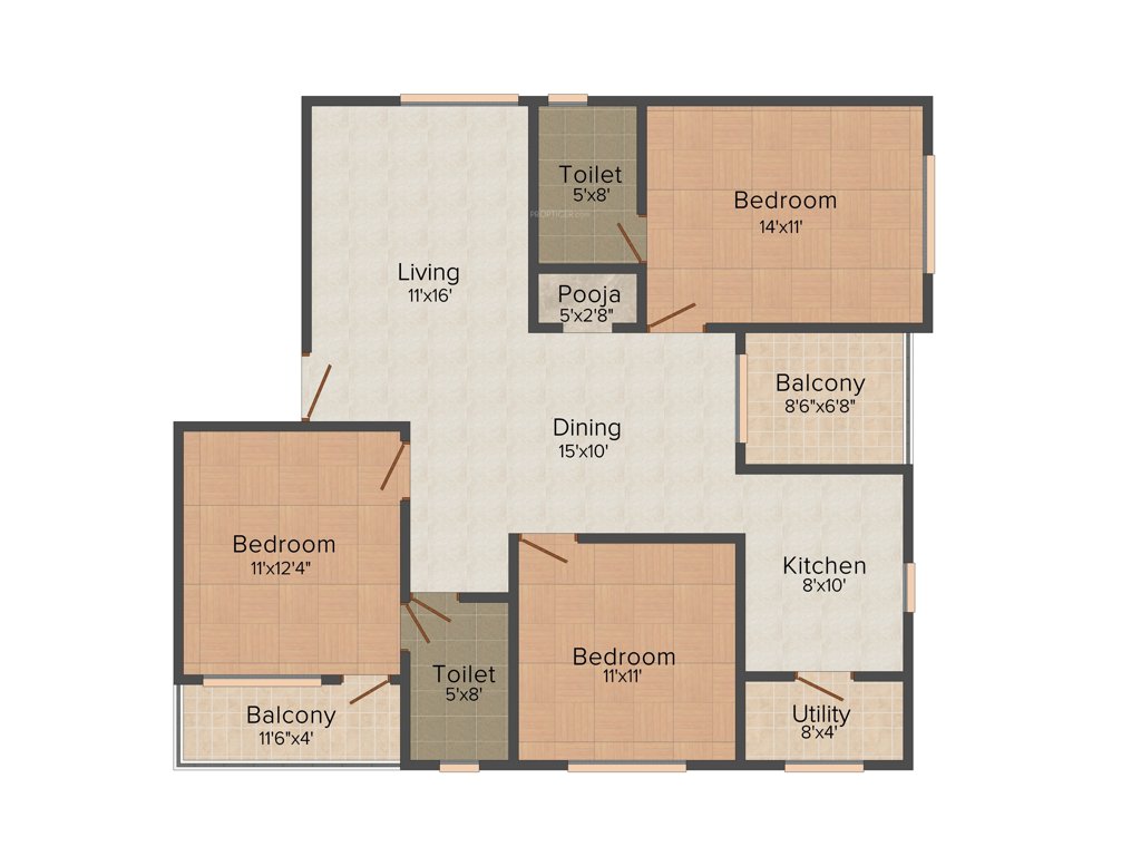 Sree Harsha Gateway (3BHK+3T (1,700 sq ft) 1700 sq ft)