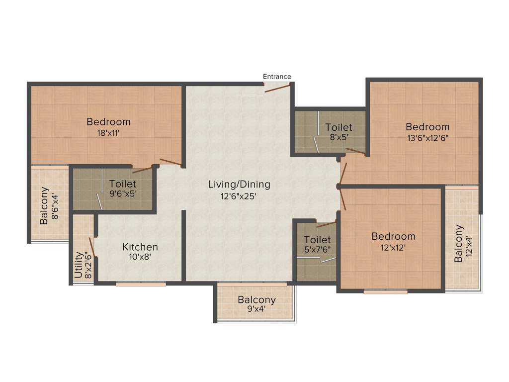 Samruddhi North Square (3BHK+3T (1,675 sq ft) 1675 sq ft)