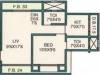 Poonam Kalpavruksh Floor Plan (1BHK+2T (710 sq ft) 710 sq ft)