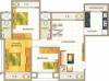 Poonam Kalpavruksh Floor Plan (3BHK+2T (1,135 sq ft) 1135 sq ft)