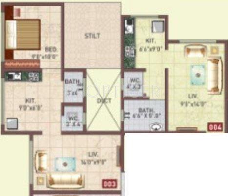 Panvelkar Vrindavan (1BHK+1T (605 sq ft) 605 sq ft)
