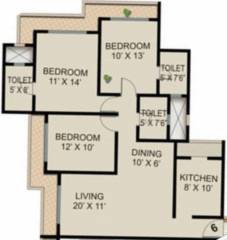 Supreme Lake Primrose (3BHK+3T (1,250 sq ft) 1250 sq ft) Supreme Lake Primrose (3BHK+3T (1,250 sq ft) 1250 sq ft)