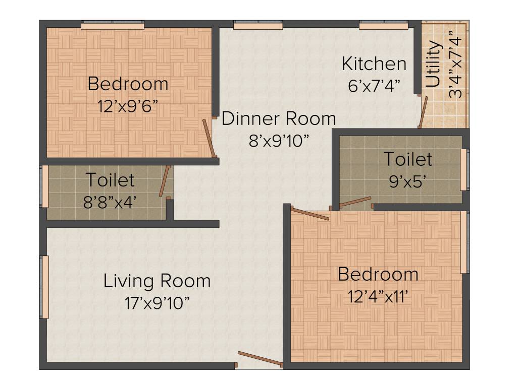 Jana Splendour 2 (2BHK+2T (960 sq ft) 960 sq ft)