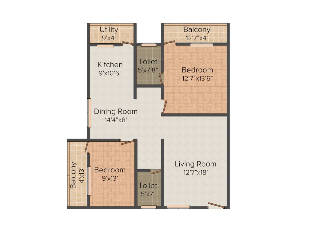 Jana Splendour 2 (2BHK+2T (1,340 sq ft) 1340 sq ft)