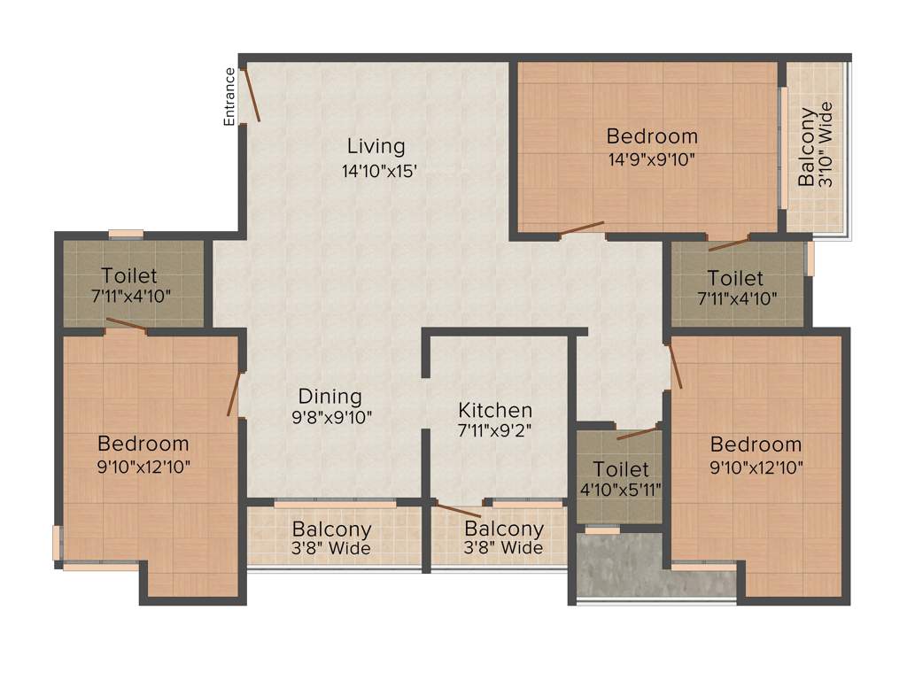 Navin Starwood Towers (3BHK+3T (1,484 sq ft) 1484 sq ft)