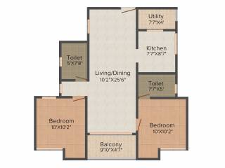 KG Earth Homes (2BHK+2T (1,010 sq ft) 1010 sq ft) KG Earth Homes (2BHK+2T (1,010 sq ft) 1010 sq ft)